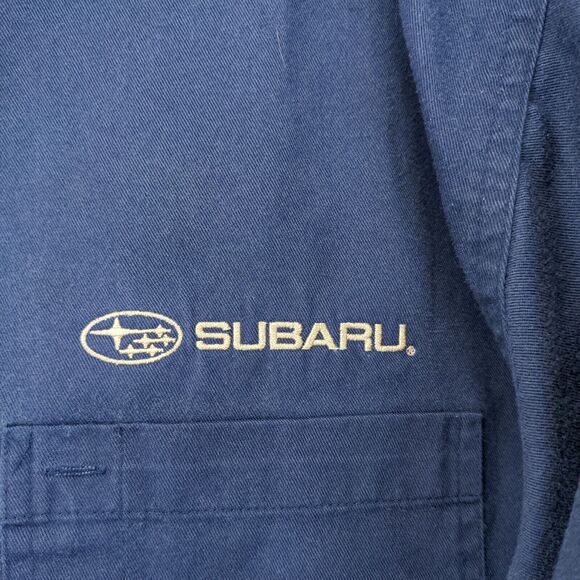 Subaru Men's Employee Uniform Long Sleeve Workwear Shirt Blue 2XL Logo - Picture 6 of 16